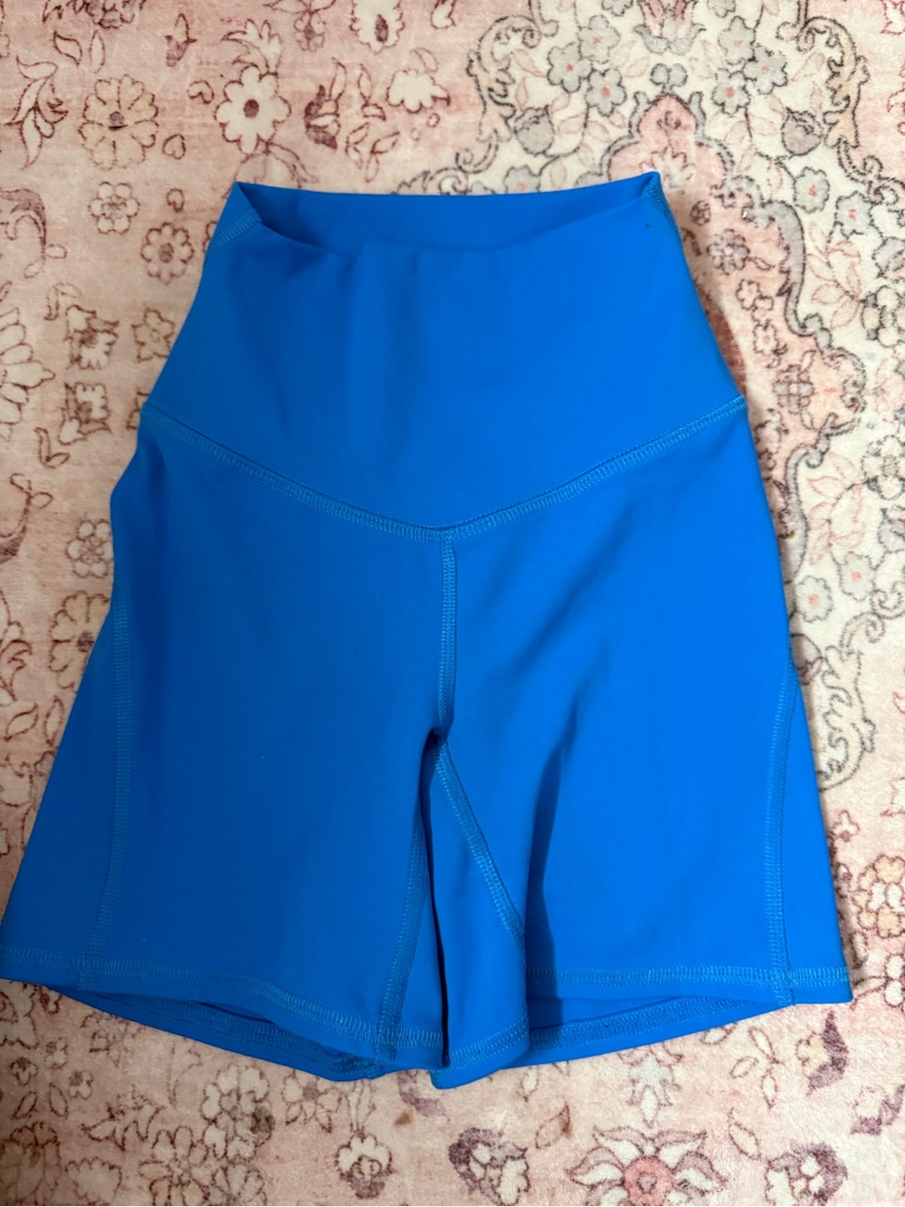 Five High-Waist Blue Women's Active Shorts
